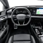 Painel e volante do Audi A6 Sportback e-tron