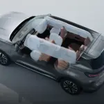 Tiggo 7 Pro PHEV 2027 — Ilustração superior da cabine e proteção dos ocupantes