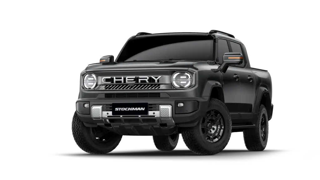 Chery Stockman na cor preta Obsidian em render oficial de divulgação