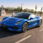 Denza Z Coupé azul em imagem oficial