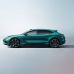Denza Z9GT verde de perfil