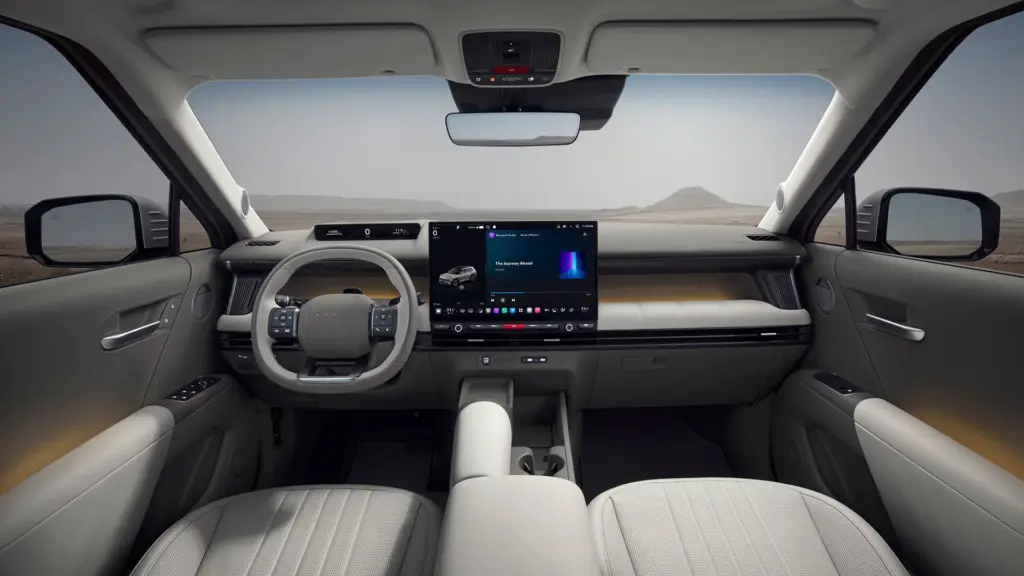 Hyundai Tucson 2027: Vista ampla da cabine e do painel — modelo internacional