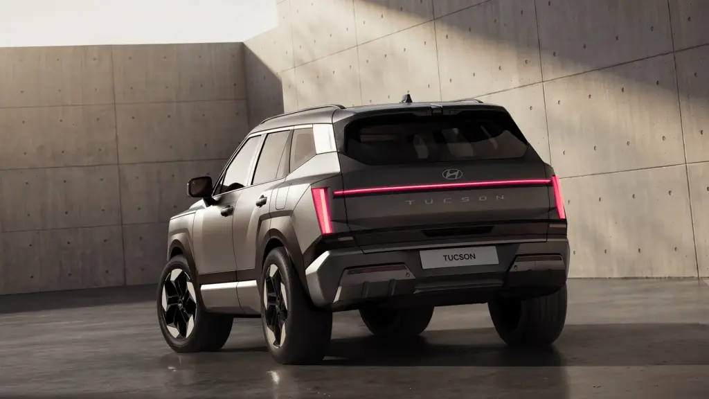 Hyundai Tucson 2027: Assinatura luminosa traseira do Tucson — modelo internacional