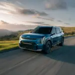 Exterior em movimento do Kia EV9
