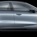 Vista lateral da família Porsche Cayenne Coupé Electric