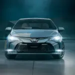 Vista frontal da família Toyota Corolla Hybrid