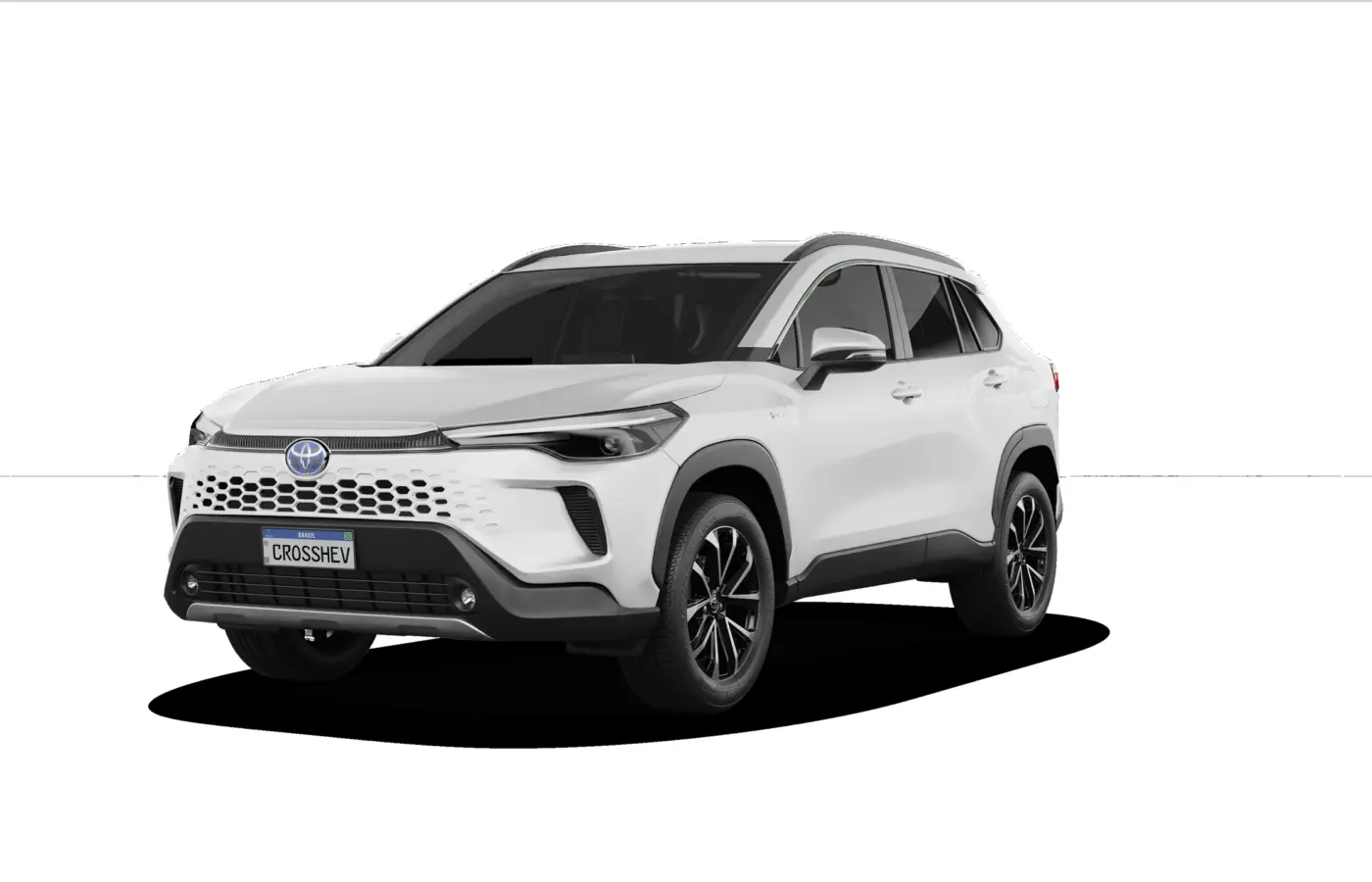 Vista exterior da versão xrv hybrid 2027 da família Toyota Corolla Cross Hybrid