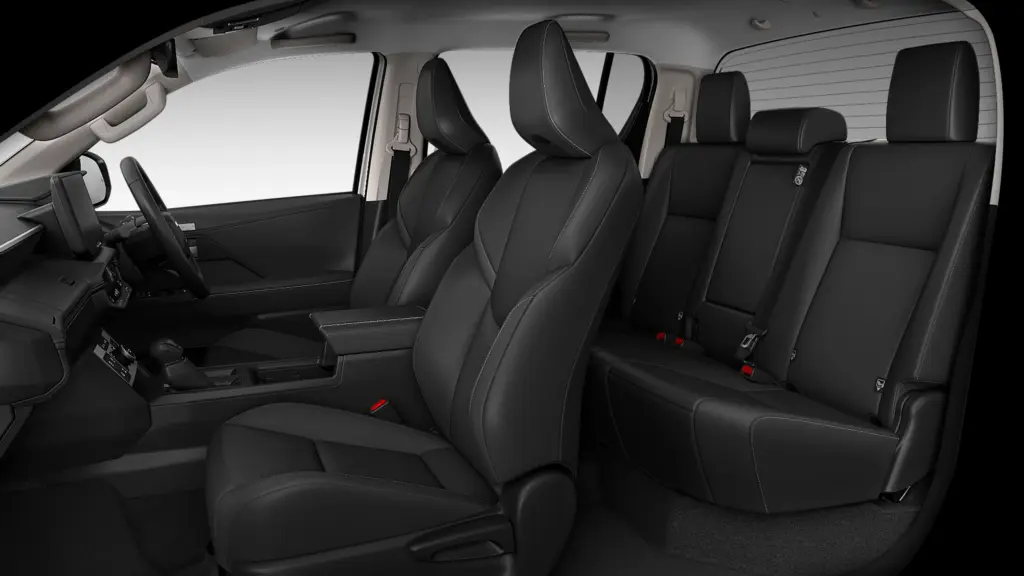 Bancos da Hilux Z diesel japonesa com acabamento preto