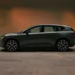 Perfil lateral do Volvo EX60
