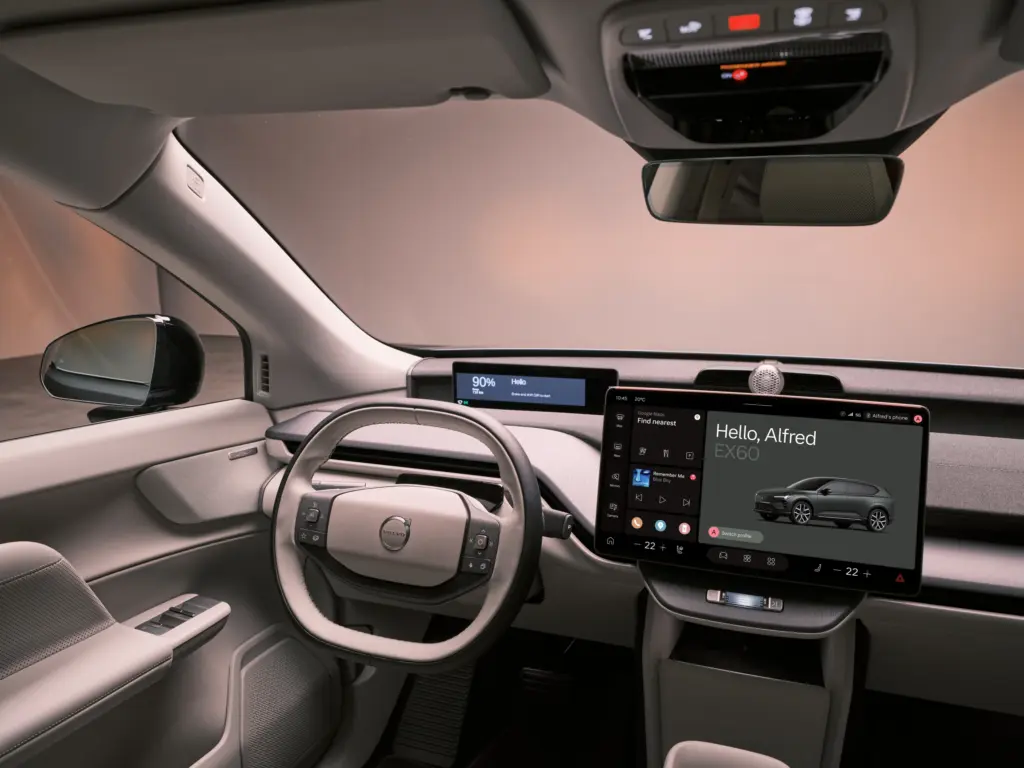 Painel e cabine do Volvo EX60